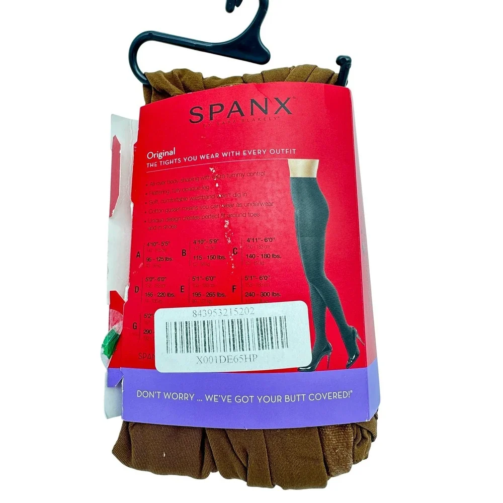 SPANX‎ Tight-End Tights Original Size B Sable Warm Golden Brown Opaque